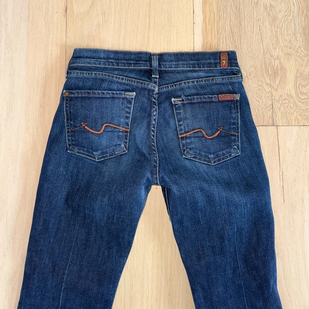 7 For All Mankind Jeans Flare Leg Dark Wash Size 26 - Picture 6 of 6